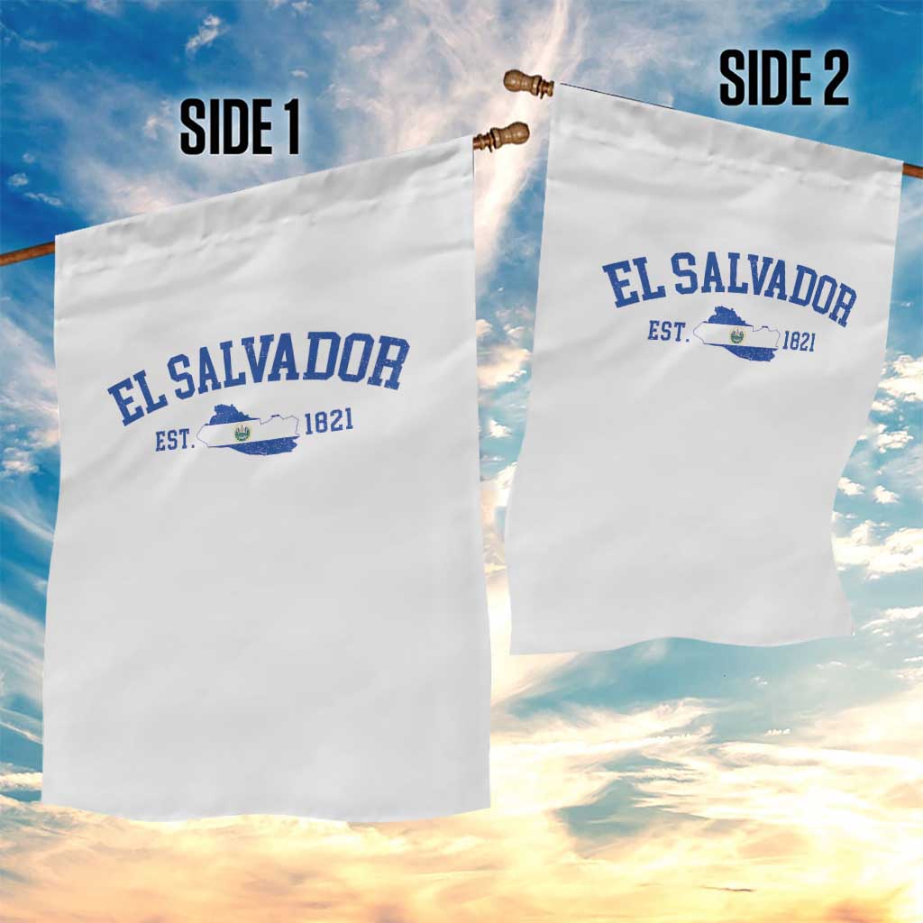 Vintage El Salvador Map Garden Flag Salvadoran Independence Day Jersey Letters - Wonder Print Shop
