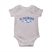 Vintage El Salvador Map Baby Onesie Salvadoran Independence Day Jersey Letters - Wonder Print Shop