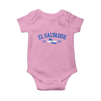 Vintage El Salvador Map Baby Onesie Salvadoran Independence Day Jersey Letters - Wonder Print Shop