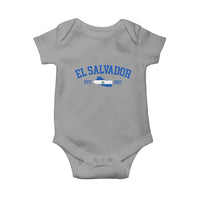 Vintage El Salvador Map Baby Onesie Salvadoran Independence Day Jersey Letters - Wonder Print Shop