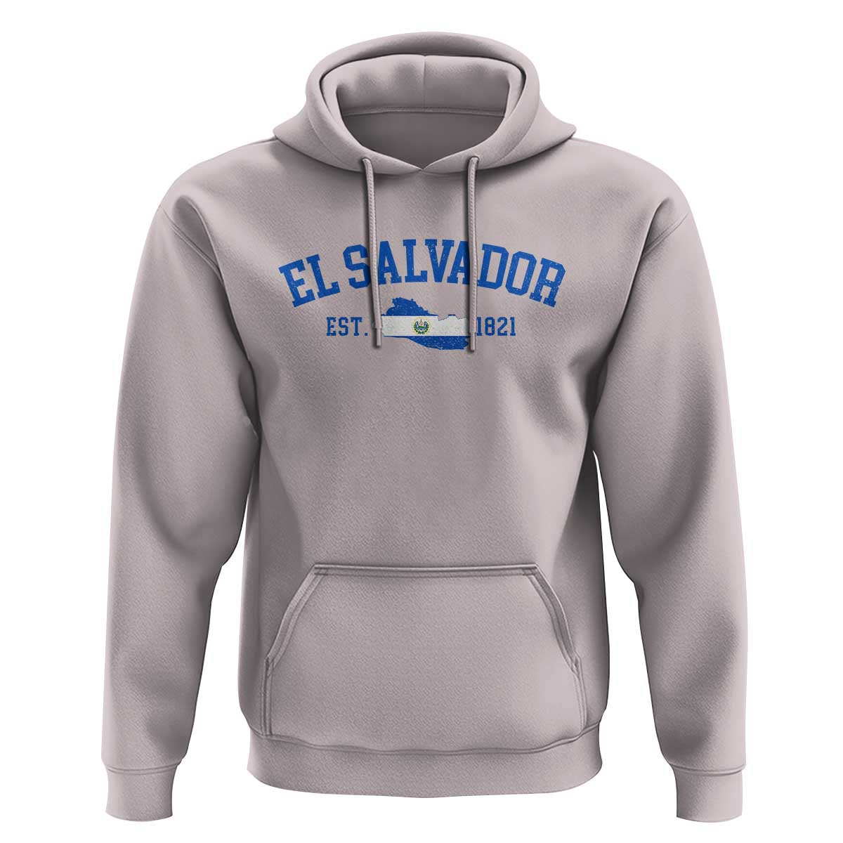 Vintage El Salvador Map Hoodie Salvadoran Independence Day Jersey Letters - Wonder Print Shop