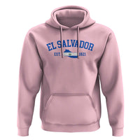 Vintage El Salvador Map Hoodie Salvadoran Independence Day Jersey Letters - Wonder Print Shop