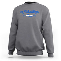 Vintage El Salvador Map Sweatshirt Salvadoran Independence Day Jersey Letters - Wonder Print Shop