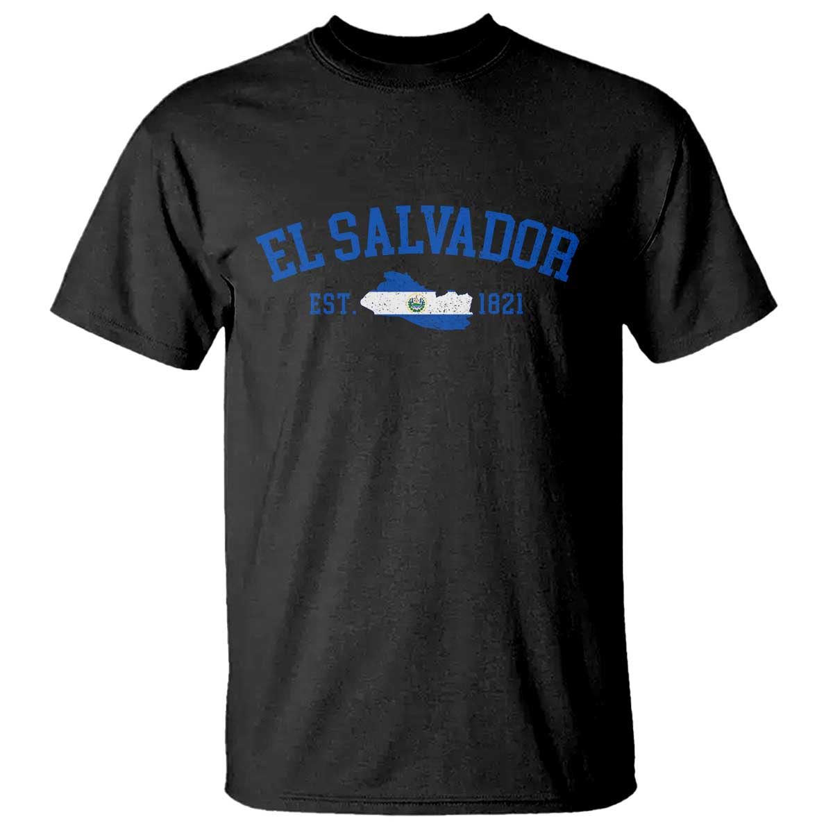 Vintage El Salvador Map T Shirt Salvadoran Independence Day Jersey Letters - Wonder Print Shop