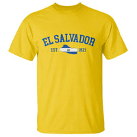 Vintage El Salvador Map T Shirt Salvadoran Independence Day Jersey Letters - Wonder Print Shop