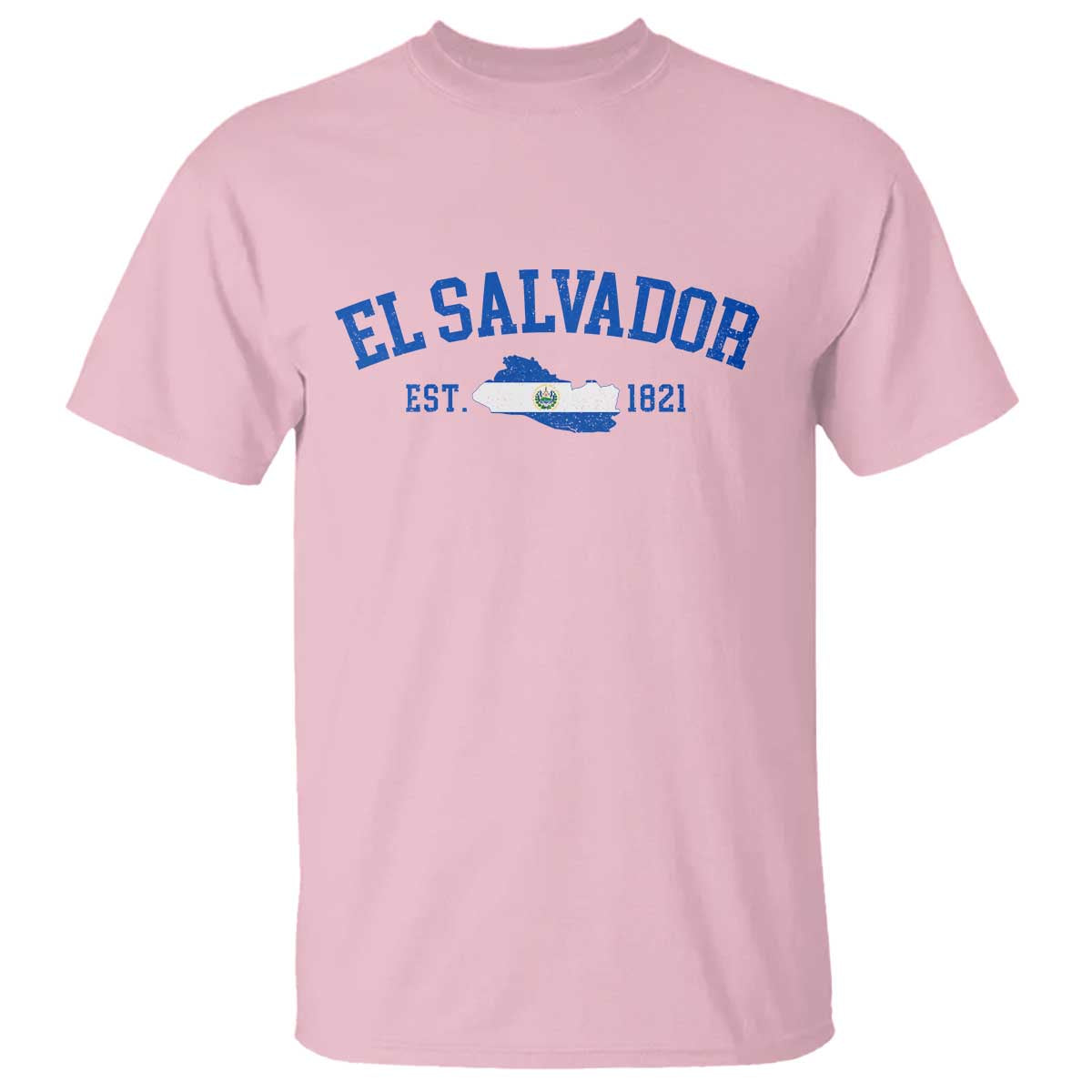 Vintage El Salvador Map T Shirt Salvadoran Independence Day Jersey Letters - Wonder Print Shop