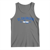 Vintage El Salvador Map Tank Top Salvadoran Independence Day Jersey Letters - Wonder Print Shop