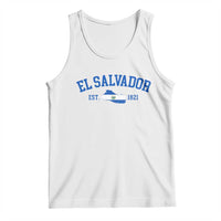 Vintage El Salvador Map Tank Top Salvadoran Independence Day Jersey Letters - Wonder Print Shop