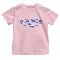 Vintage El Salvador Map Toddler T Shirt Salvadoran Independence Day Jersey Letters - Wonder Print Shop