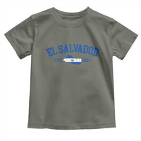Vintage El Salvador Map Toddler T Shirt Salvadoran Independence Day Jersey Letters - Wonder Print Shop