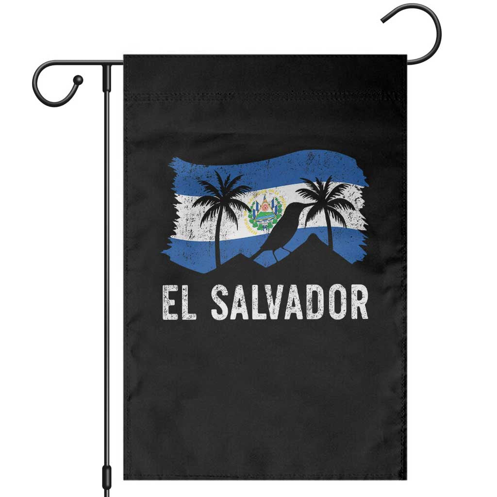 El Salvador Flag Garden Flag Salvadoran Pride Torogoz Bird Palm Tree Volcano - Wonder Print Shop