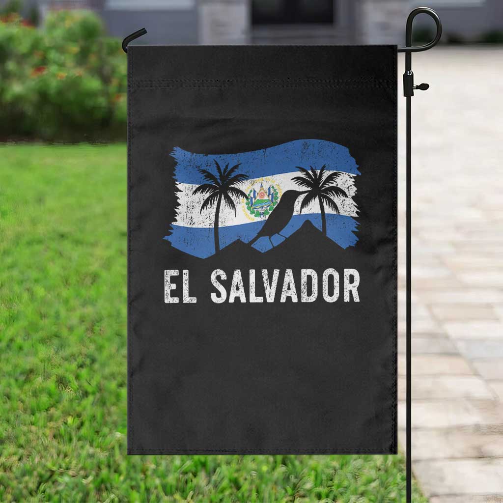 El Salvador Flag Garden Flag Salvadoran Pride Torogoz Bird Palm Tree Volcano - Wonder Print Shop