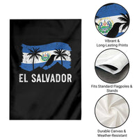 El Salvador Flag Garden Flag Salvadoran Pride Torogoz Bird Palm Tree Volcano - Wonder Print Shop