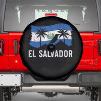 El Salvador Flag Spare Tire Cover Salvadoran Pride Torogoz Bird Palm Tree Volcano - Wonder Print Shop