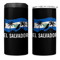 El Salvador Flag 4 in 1 Can Cooler Tumbler Salvadoran Pride Torogoz Bird Palm Tree Volcano - Wonder Print Shop