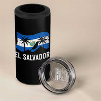 El Salvador Flag 4 in 1 Can Cooler Tumbler Salvadoran Pride Torogoz Bird Palm Tree Volcano - Wonder Print Shop