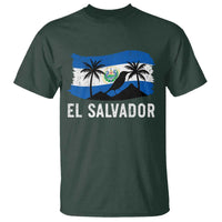 El Salvador Flag T Shirt Salvadoran Pride Torogoz Bird Palm Tree Volcano - Wonder Print Shop