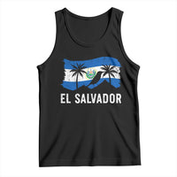 El Salvador Flag Tank Top Salvadoran Pride Torogoz Bird Palm Tree Volcano - Wonder Print Shop