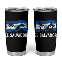 El Salvador Flag Tumbler Cup Salvadoran Pride Torogoz Bird Palm Tree Volcano - Wonder Print Shop