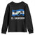 El Salvador Flag Youth Sweatshirt Salvadoran Pride Torogoz Bird Palm Tree Volcano - Wonder Print Shop