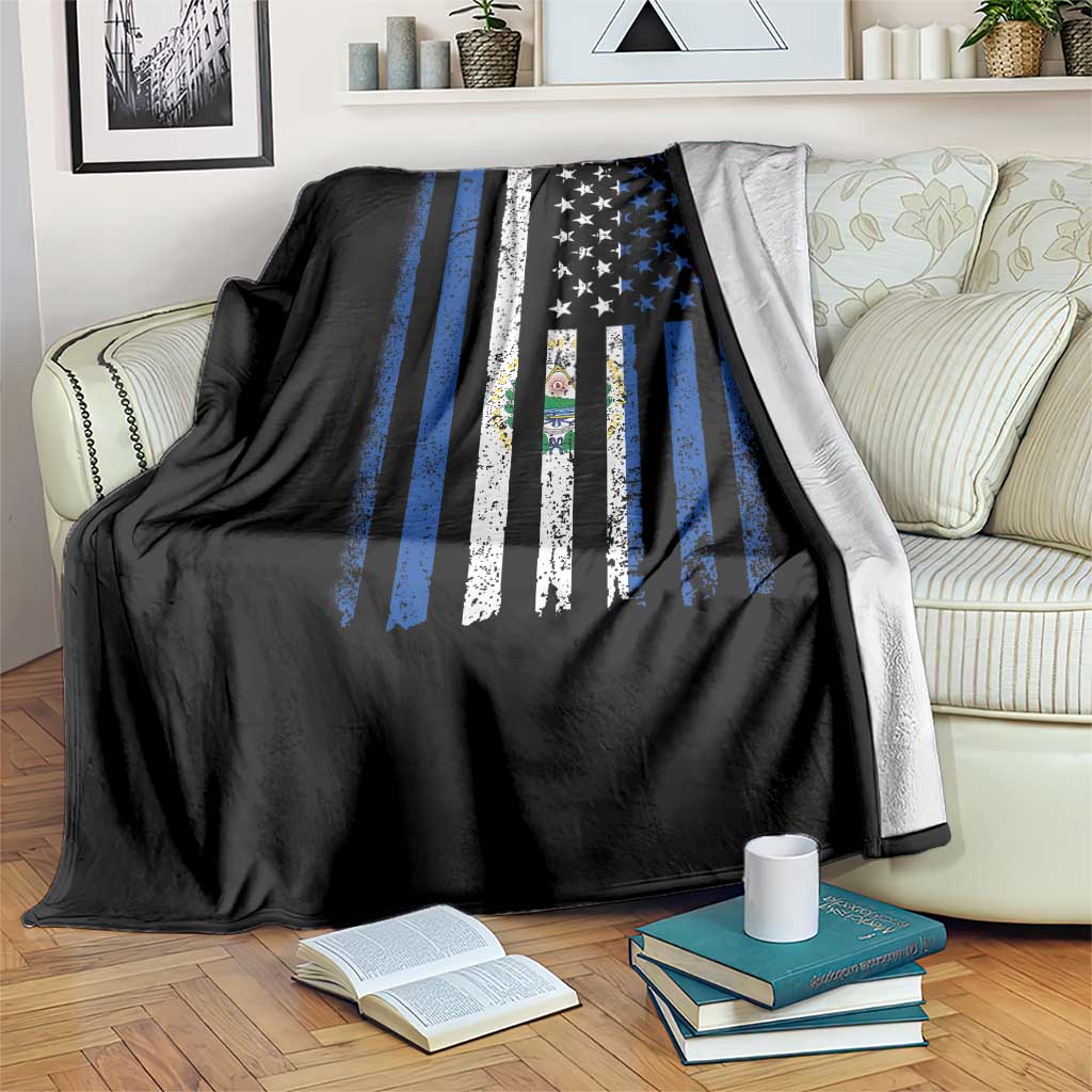 Salvadoran America Flag Throw Blanket El Salvador USA Patriotic - Wonder Print Shop
