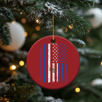 Salvadoran America Flag Christmas Ornament El Salvador USA Patriotic - Wonder Print Shop