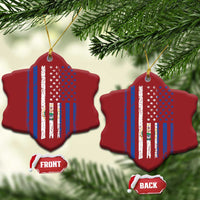 Salvadoran America Flag Christmas Ornament El Salvador USA Patriotic - Wonder Print Shop