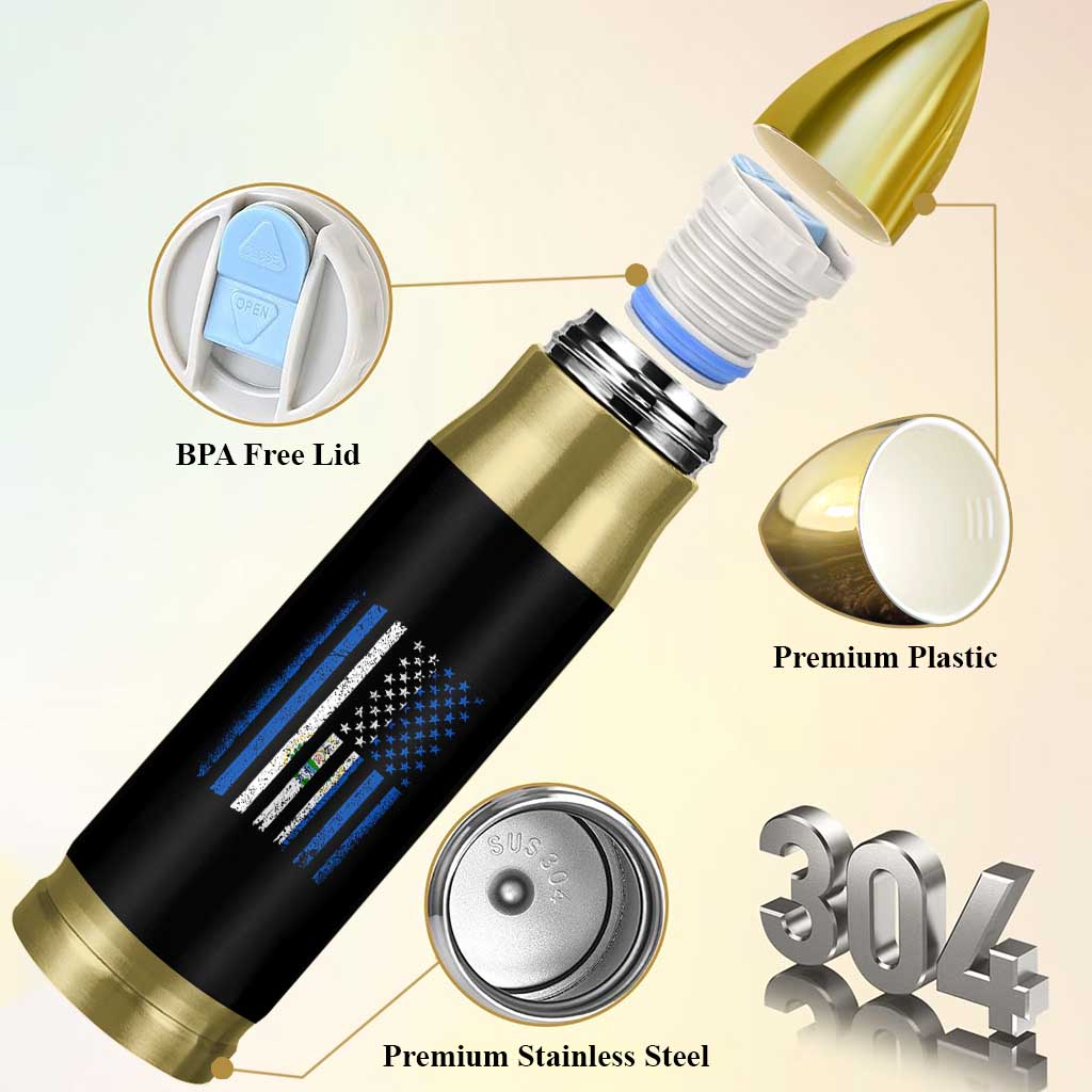 Salvadoran America Flag Bullet Tumbler El Salvador USA Patriotic - Wonder Print Shop