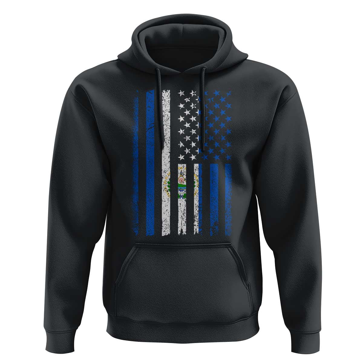 Salvadoran America Flag Hoodie El Salvador USA Patriotic - Wonder Print Shop