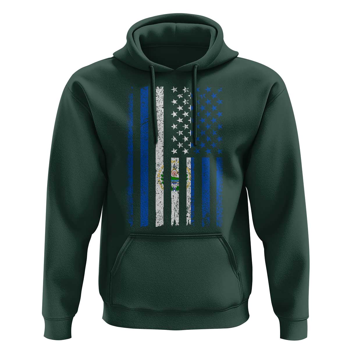 Salvadoran America Flag Hoodie El Salvador USA Patriotic - Wonder Print Shop