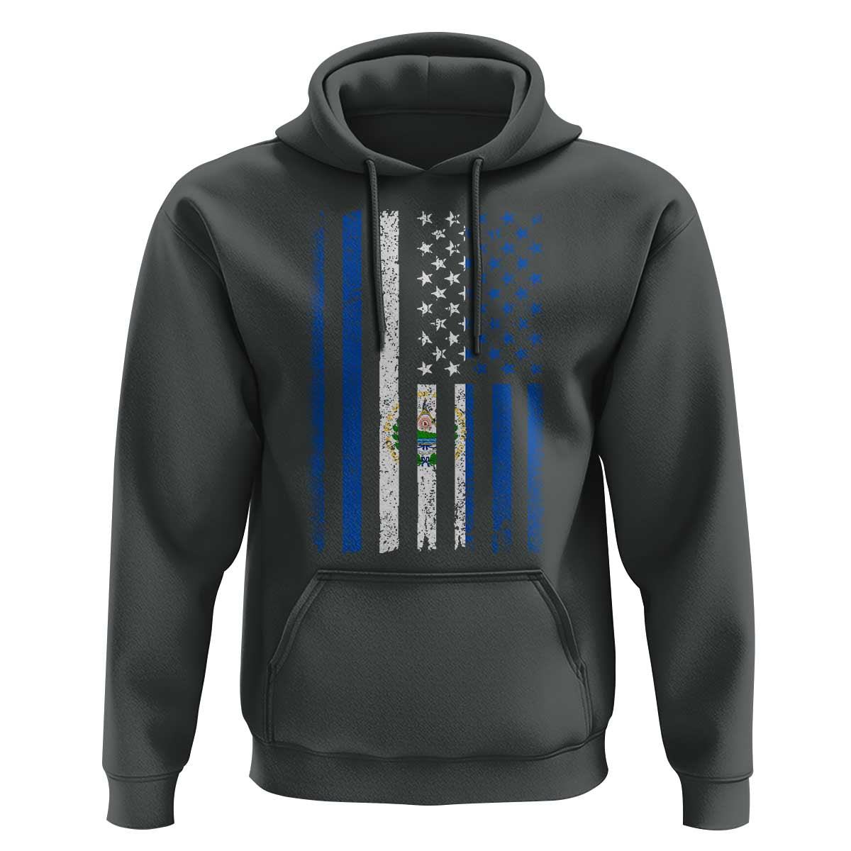 Salvadoran America Flag Hoodie El Salvador USA Patriotic - Wonder Print Shop