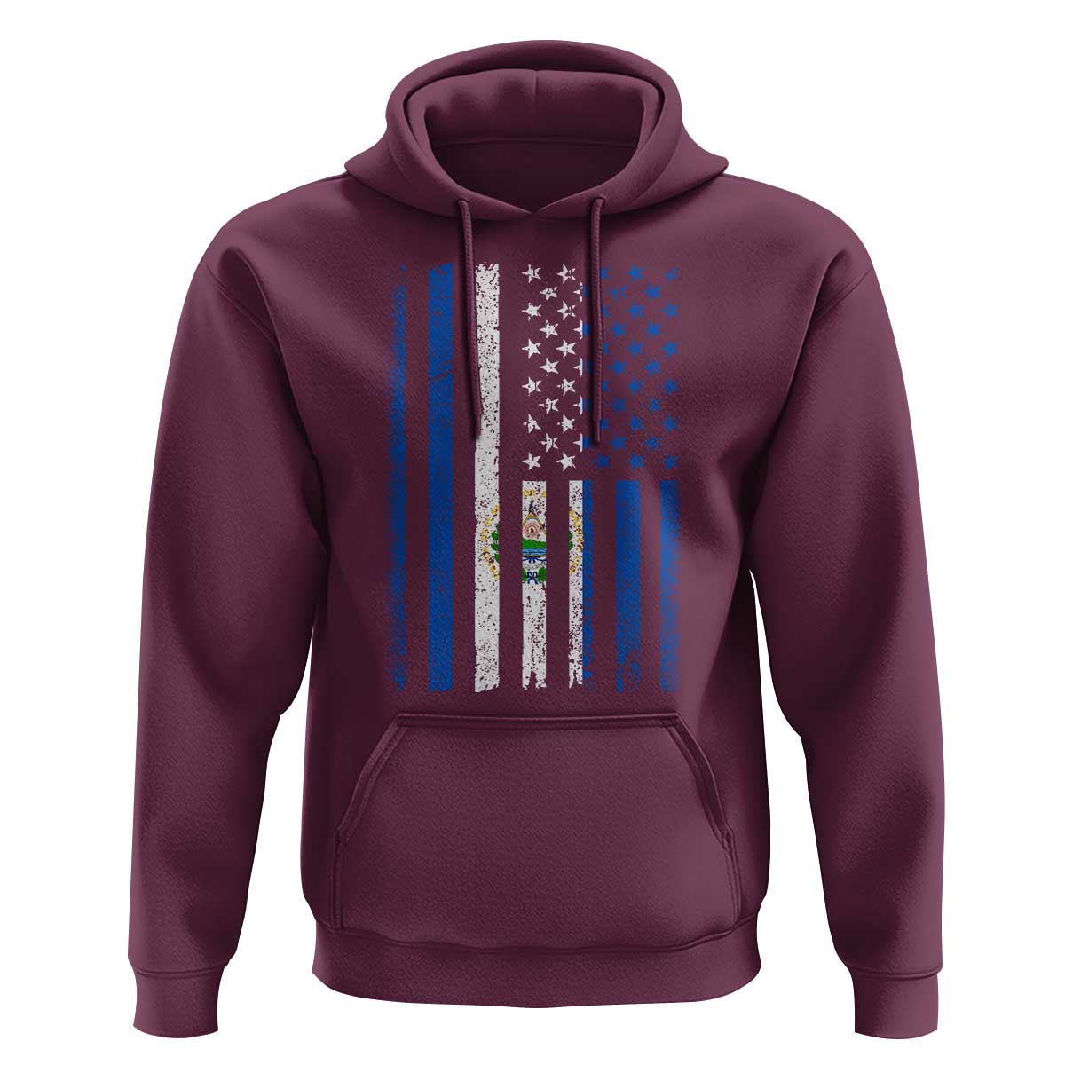 Salvadoran America Flag Hoodie El Salvador USA Patriotic - Wonder Print Shop