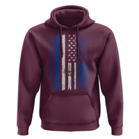 Salvadoran America Flag Hoodie El Salvador USA Patriotic - Wonder Print Shop
