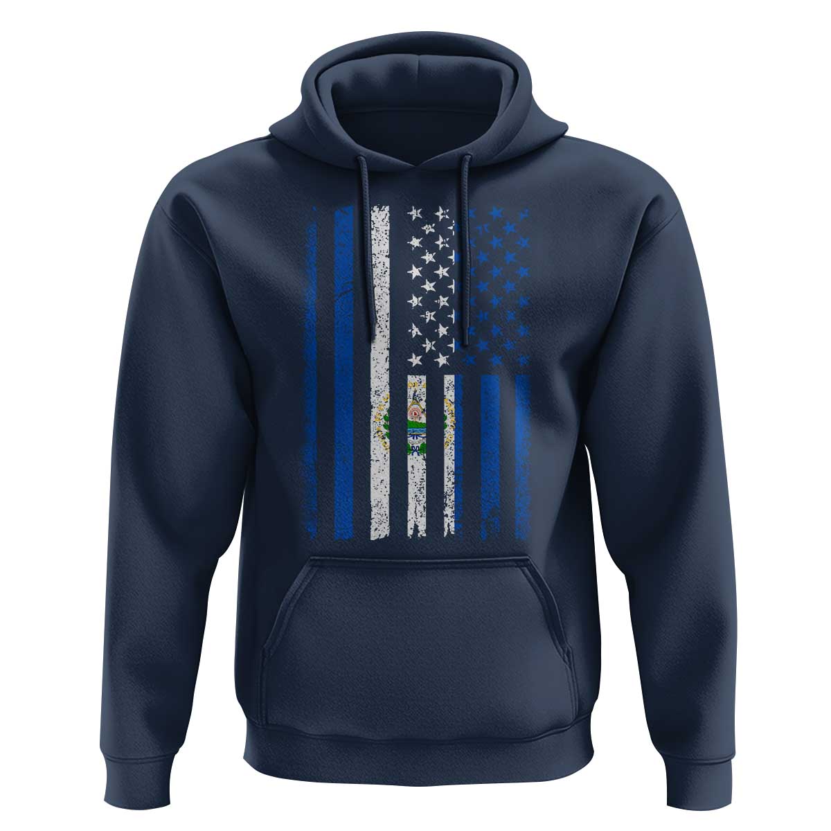 Salvadoran America Flag Hoodie El Salvador USA Patriotic - Wonder Print Shop