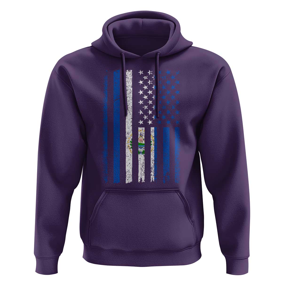 Salvadoran America Flag Hoodie El Salvador USA Patriotic - Wonder Print Shop
