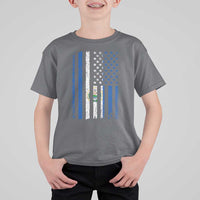 Salvadoran America Flag T Shirt For Kid El Salvador USA Patriotic - Wonder Print Shop