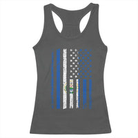 Salvadoran America Flag Racerback Tank Top El Salvador USA Patriotic - Wonder Print Shop