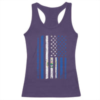 Salvadoran America Flag Racerback Tank Top El Salvador USA Patriotic - Wonder Print Shop