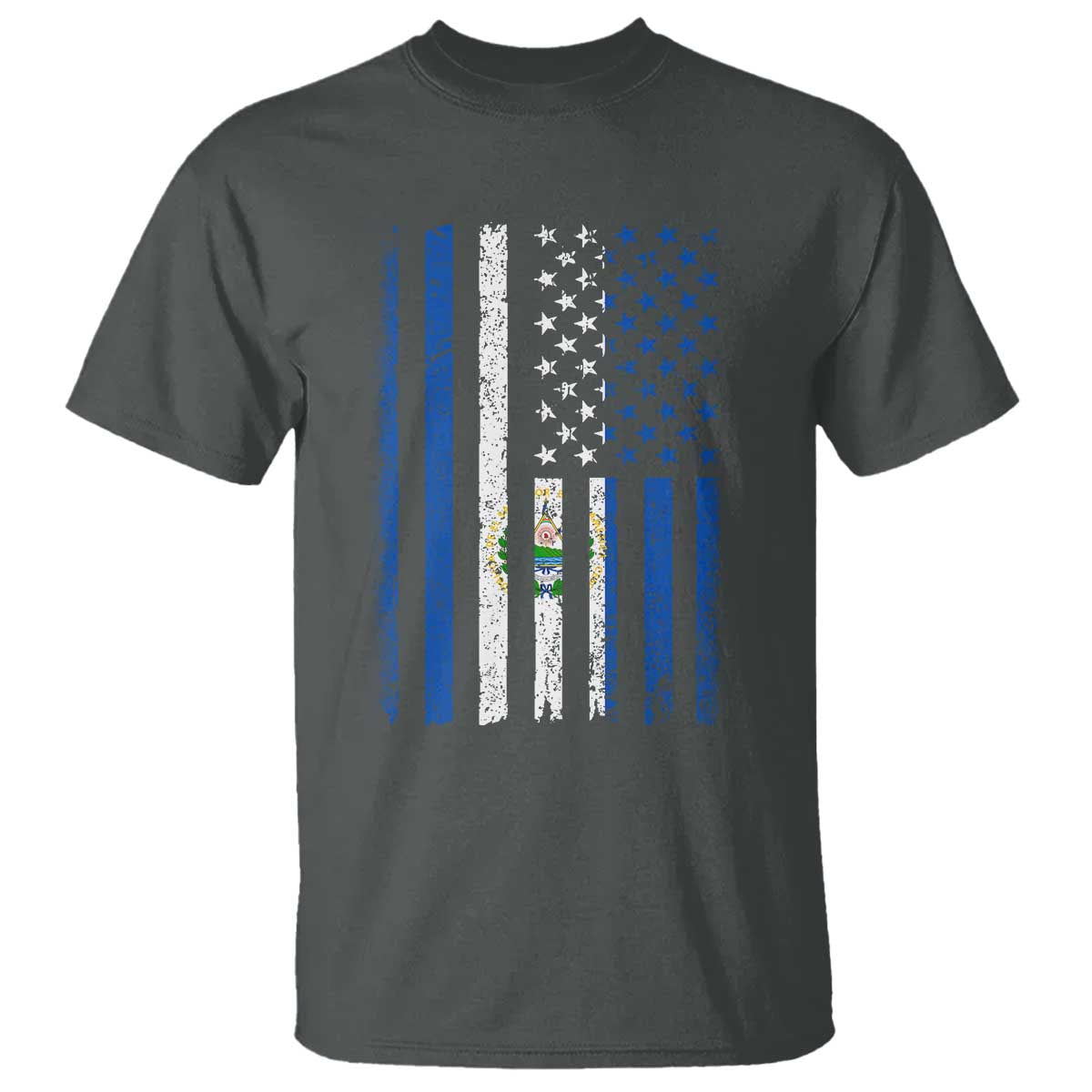 Salvadoran America Flag T Shirt El Salvador USA Patriotic - Wonder Print Shop