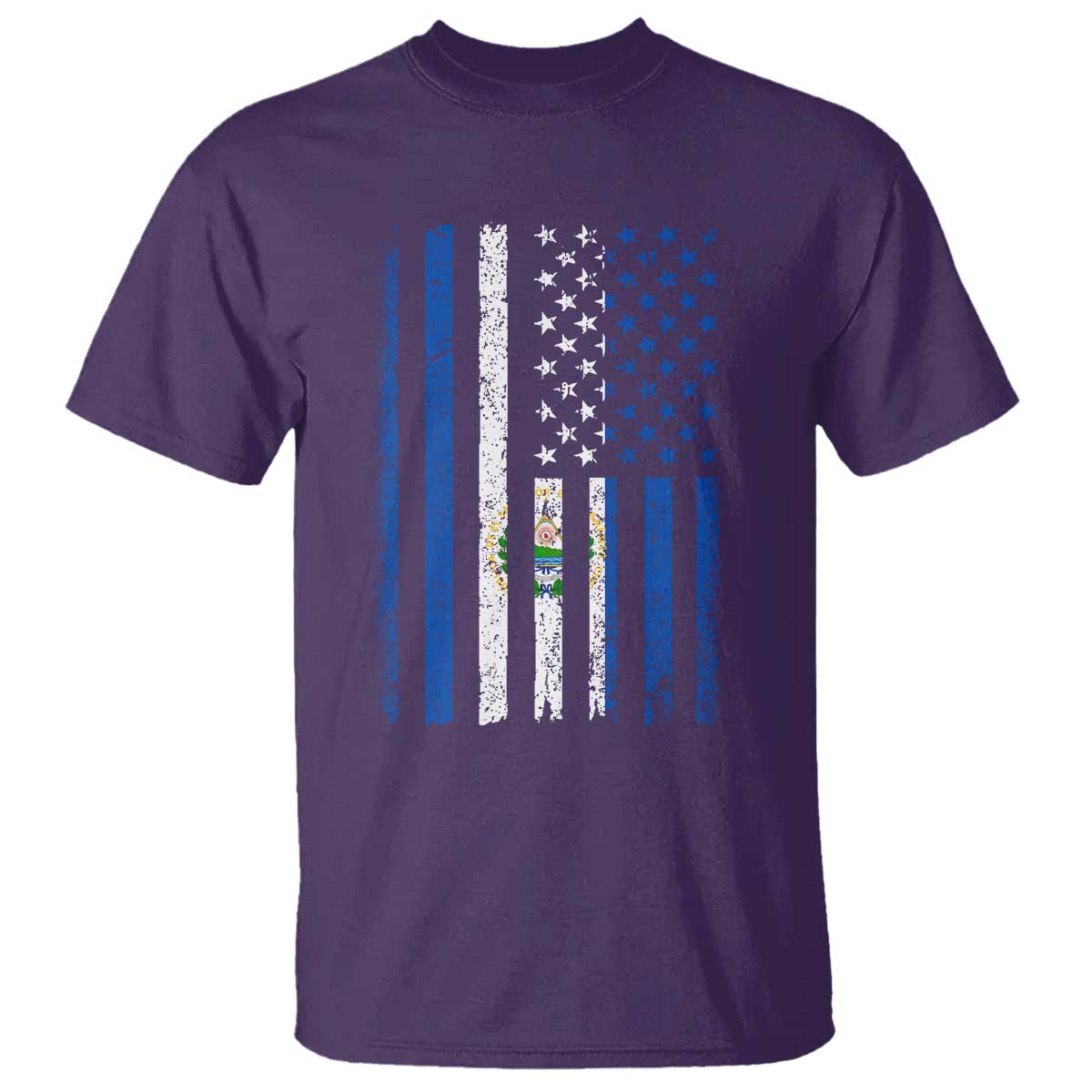 Salvadoran America Flag T Shirt El Salvador USA Patriotic - Wonder Print Shop