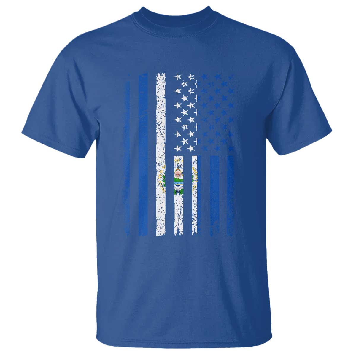 Salvadoran America Flag T Shirt El Salvador USA Patriotic - Wonder Print Shop