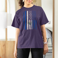 Salvadoran America Flag T Shirt For Women El Salvador USA Patriotic - Wonder Print Shop