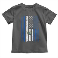 Salvadoran America Flag Toddler T Shirt El Salvador USA Patriotic - Wonder Print Shop