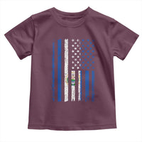 Salvadoran America Flag Toddler T Shirt El Salvador USA Patriotic - Wonder Print Shop