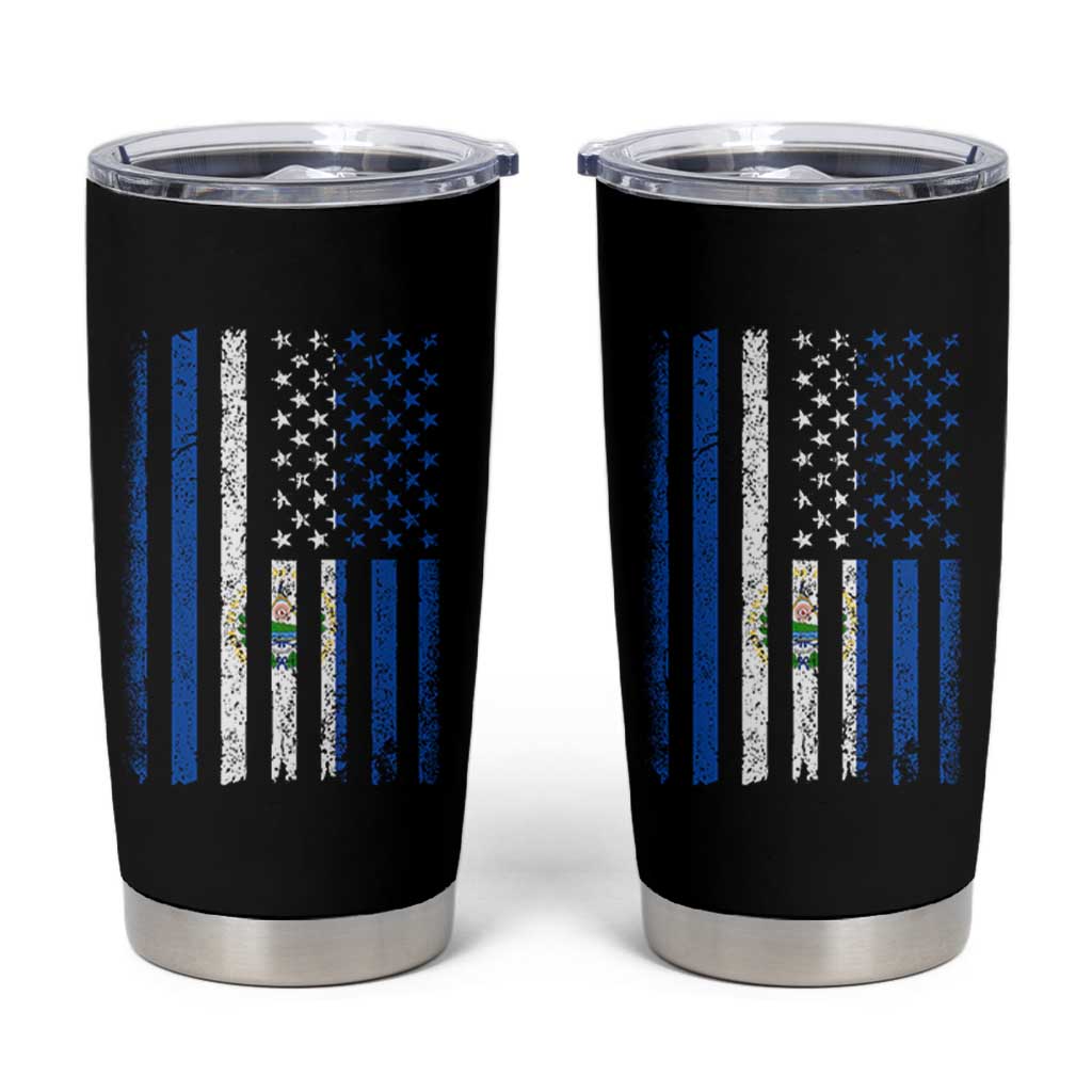 Salvadoran America Flag Tumbler Cup El Salvador USA Patriotic - Wonder Print Shop