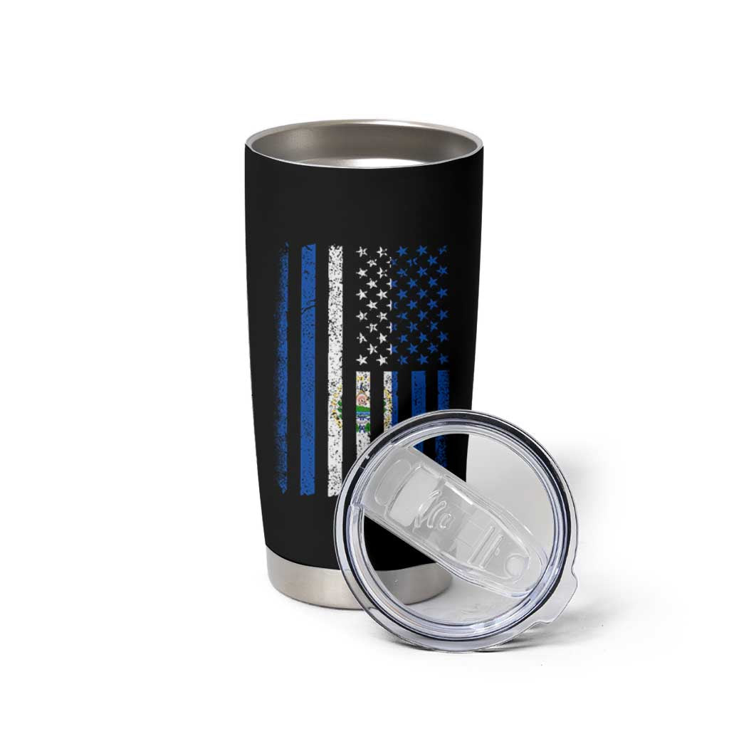 Salvadoran America Flag Tumbler Cup El Salvador USA Patriotic - Wonder Print Shop