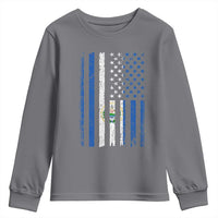 Salvadoran America Flag Youth Sweatshirt El Salvador USA Patriotic - Wonder Print Shop