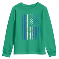 Salvadoran America Flag Youth Sweatshirt El Salvador USA Patriotic - Wonder Print Shop