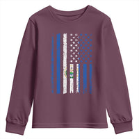 Salvadoran America Flag Youth Sweatshirt El Salvador USA Patriotic - Wonder Print Shop