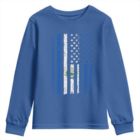 Salvadoran America Flag Youth Sweatshirt El Salvador USA Patriotic - Wonder Print Shop